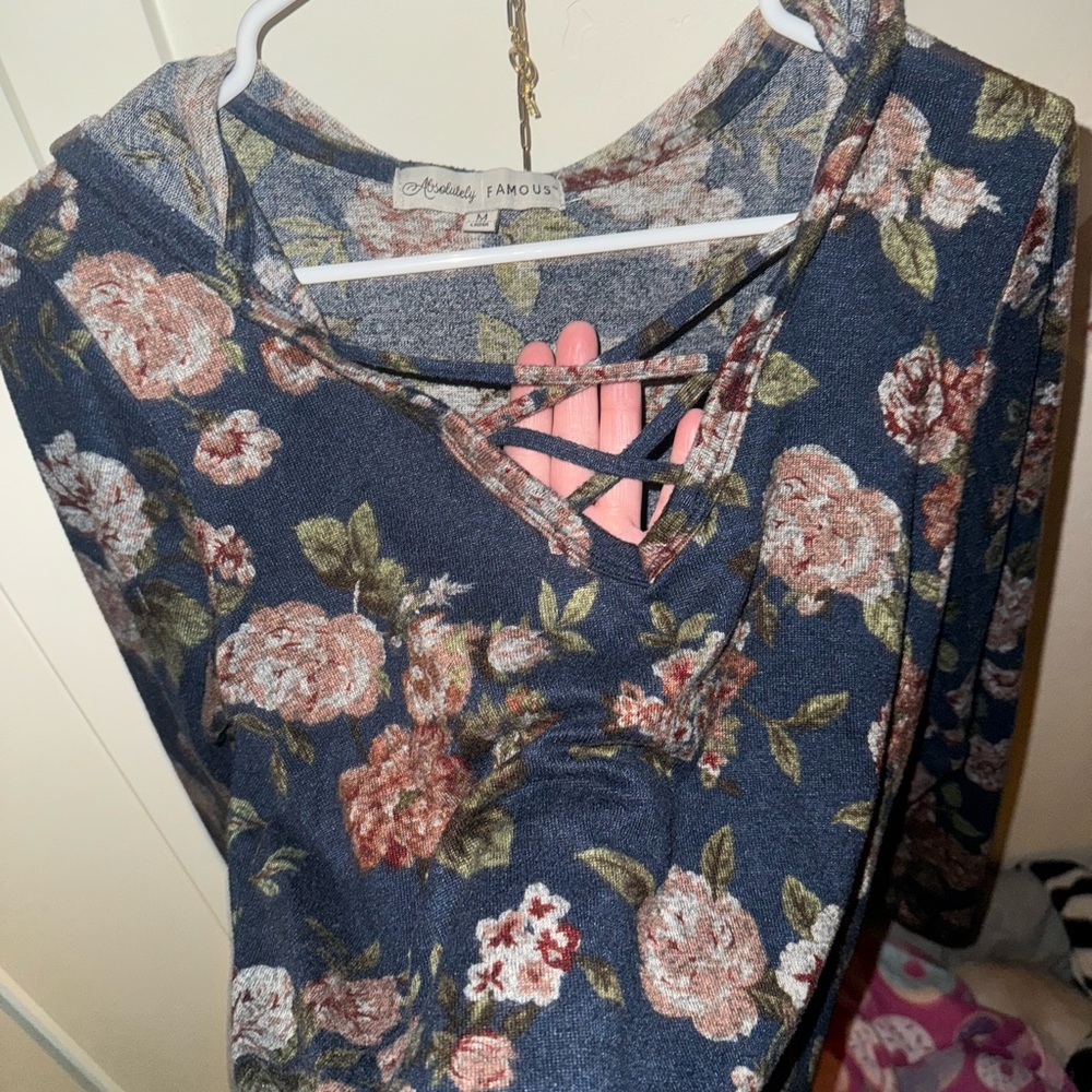 Floral Blue Sweater by [Brand]